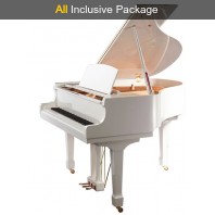 Steinhoven SG183 Polished White Grand Piano All Inclusive Package
